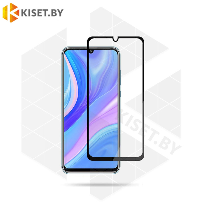 Защитное стекло полной проклейки Full glue для Huawei Y8p (2020) / Honor 30i черное