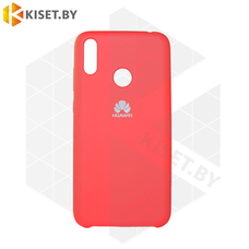 Soft-touch бампер Silicone Cover для Huawei Y7 2019 / Y7 Prime 2019 красный