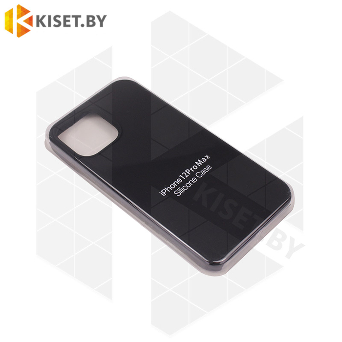 Бампер Silicone Case для iPhone 12 Pro Max черный #18 без логотипа