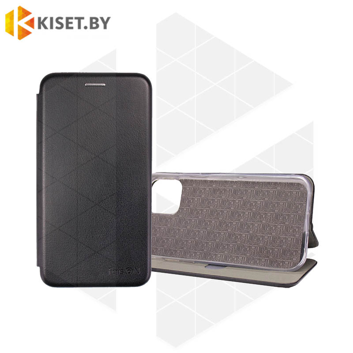Чехол-книжка Book Case 3D с визитницей для iPhone 12 / 12 Pro черный
