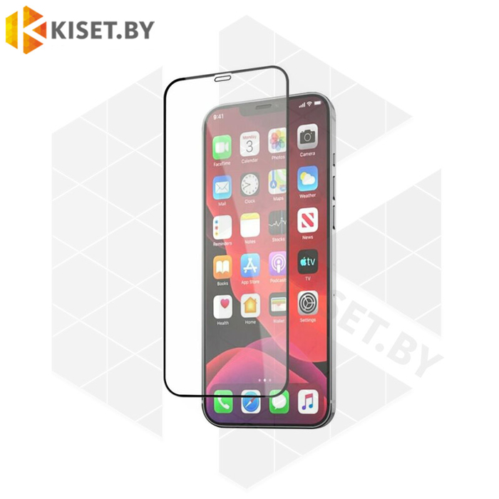 Защитное стекло полной проклейки Full glue для Apple iPhone 12 Pro Max черный
