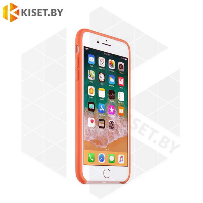 Бампер Silicone Case для iPhone 7 Plus / 8 Plus оранжевый шафран #13