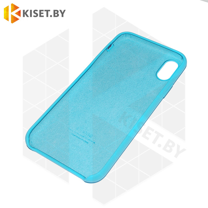 Бампер Silicone Case для iPhone X / Xs голубой #16