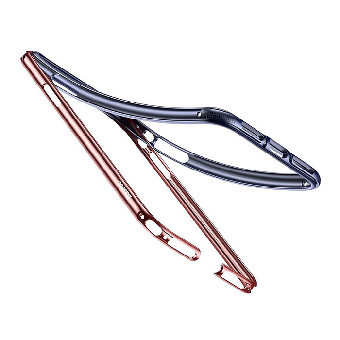 Чехол Baseus Platinum Metal Border FRAPIPHX-B0R для iPhone X розовое золото
