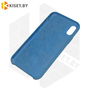 Бампер Silicone Case для iPhone X / Xs стальной синий #38