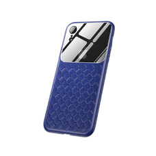 Чехол Baseus Glass & Weaving WIAPIPH61-BL03 для iPhone XR синий