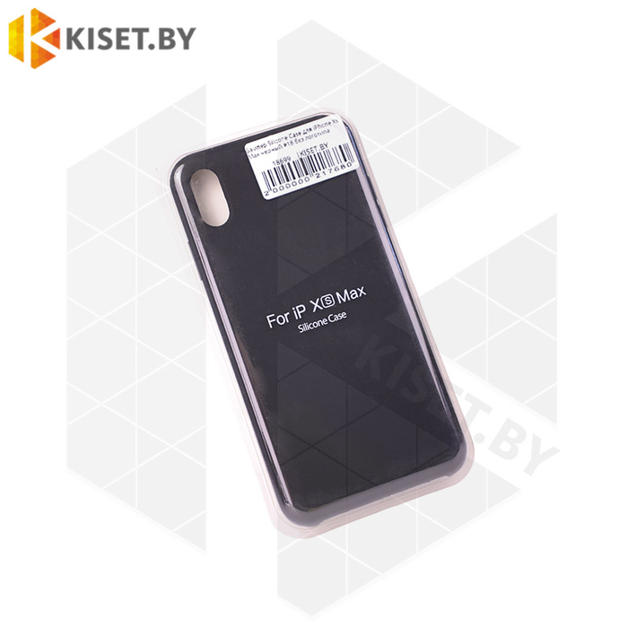 Бампер Silicone Case для iPhone Xs Max черный #18 без логотипа