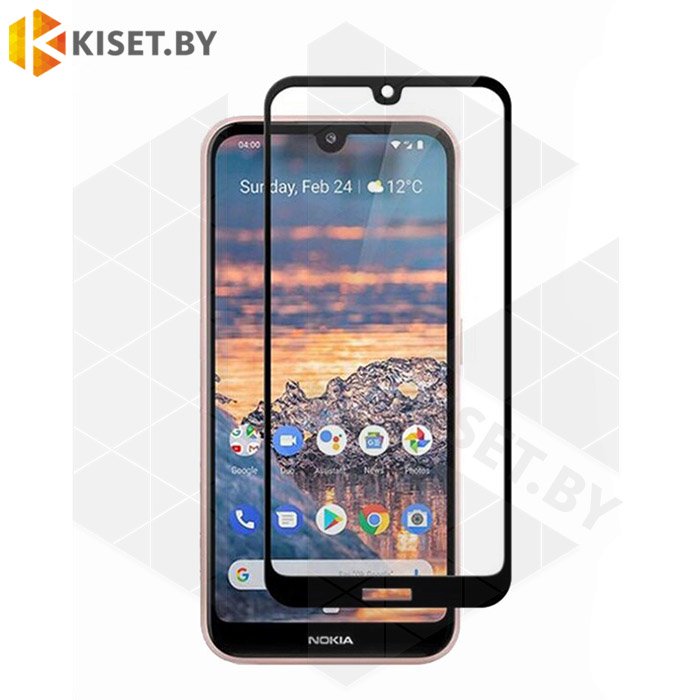 Защитное стекло полной проклейки Full glue для Nokia 2.2 TA-1188 (2019) черный