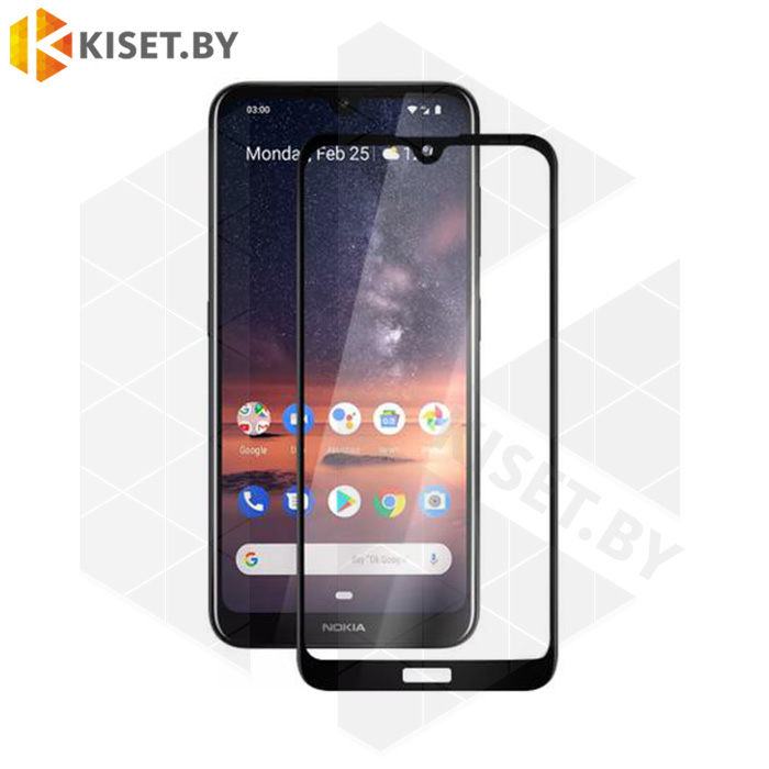 Защитное стекло полной проклейки Full glue для Nokia 3.2 (2019) черный