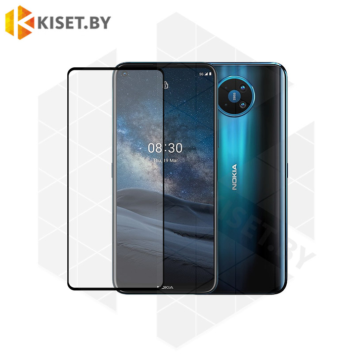 Защитное стекло полной проклейки Full glue для Nokia 8.3 черный