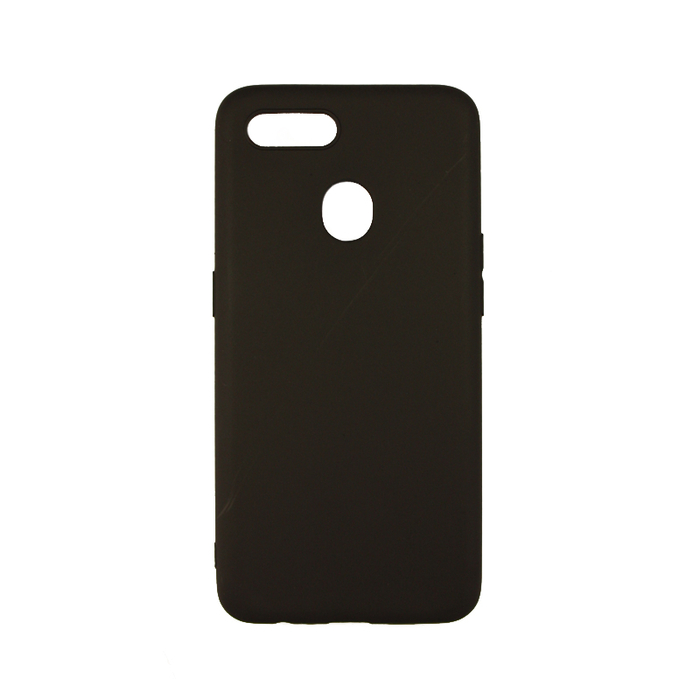 Силиконовый чехол матовый для OPPO A12 черный