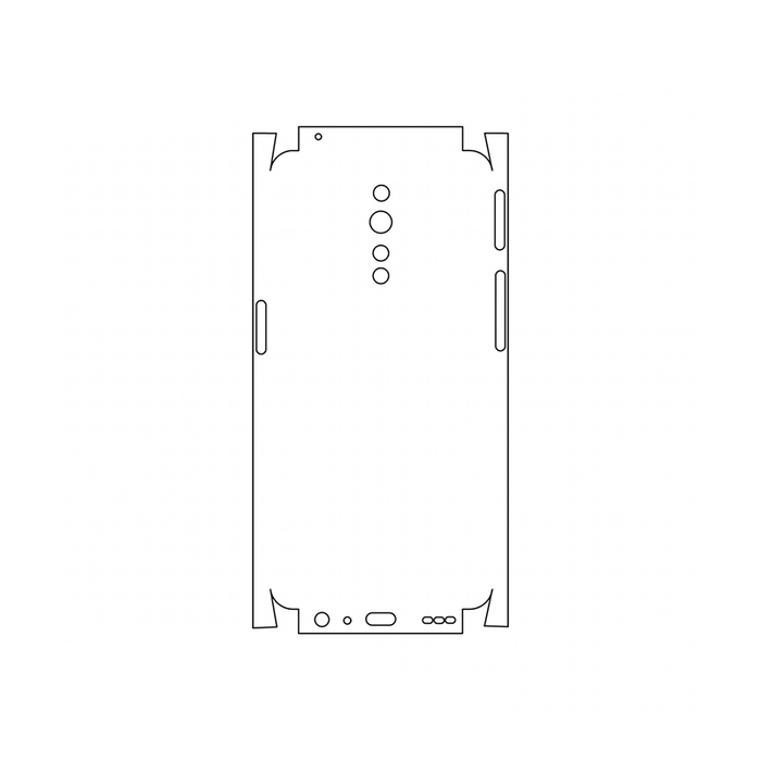 Защитная гидрогелевая пленка для OPPO Reno Z на заднюю крышку и боковые грани
