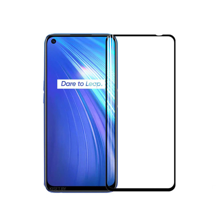 Защитное стекло полной проклейки Full glue для Realme 7i черный