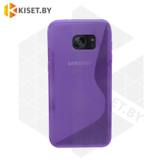 Силиконовый чехол для Samsung Galaxy Ace Style (G357FZ), фиолетовый с волной