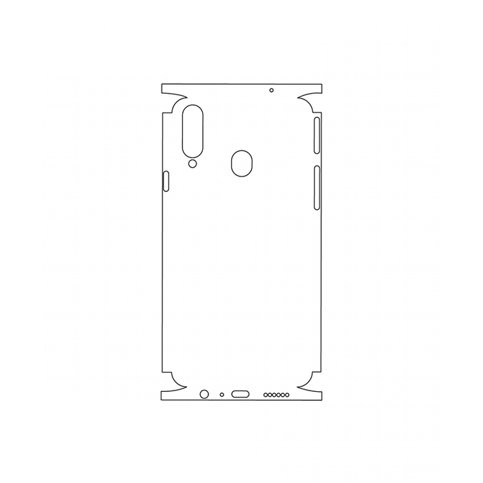 Защитная гидрогелевая пленка для Samsung Galaxy A20S / A207 на заднюю крышку и боковые грани
