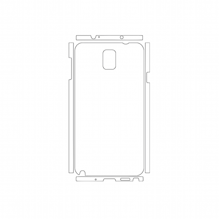 Защитная гидрогелевая пленка для Samsung Galaxy Note 3 (N9000) на заднюю крышку и боковые грани