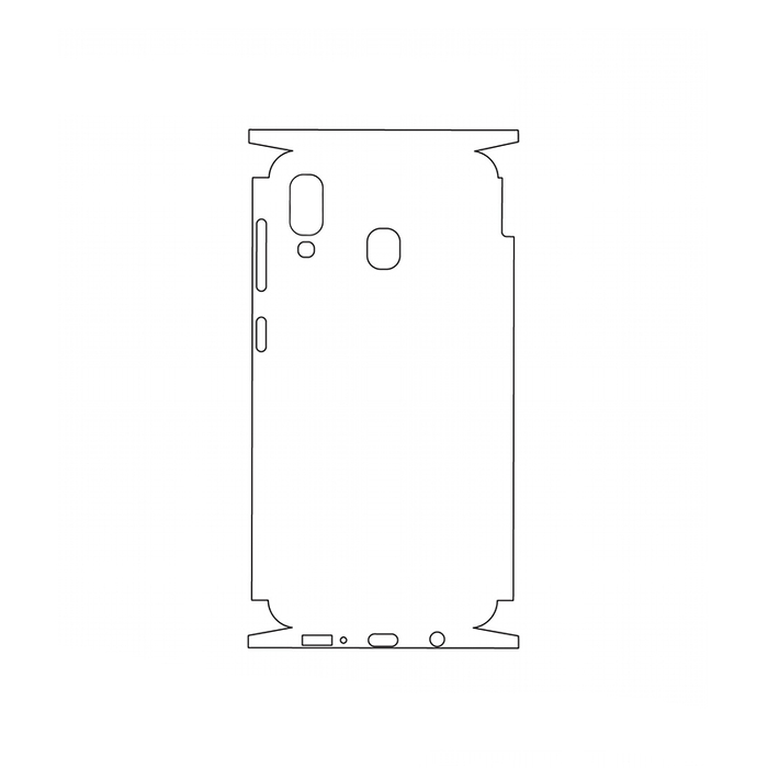 Защитная гидрогелевая пленка для Samsung Galaxy A20 на заднюю крышку и боковые грани