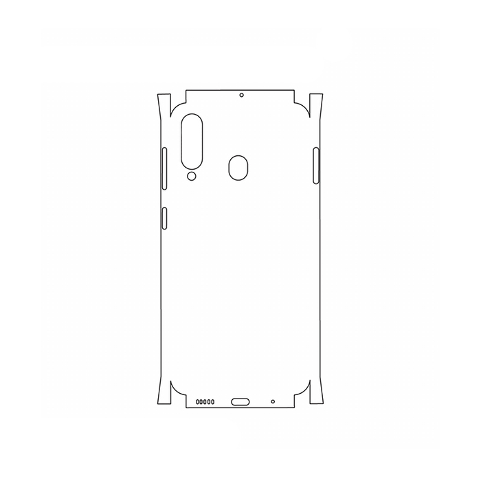 Защитная гидрогелевая пленка для Samsung Galaxy A60 на заднюю крышку и боковые грани