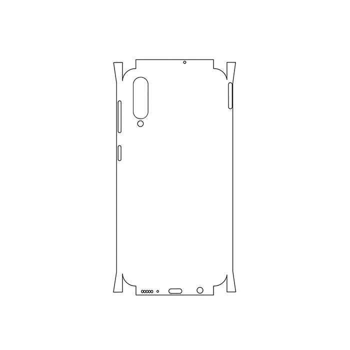 Защитная гидрогелевая пленка для Samsung Galaxy A50S на заднюю крышку и боковые грани