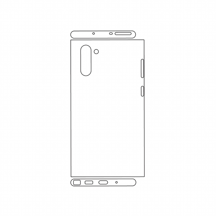 Защитная гидрогелевая пленка для Samsung Galaxy Note 10 на заднюю крышку и боковые грани