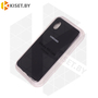 Soft-touch бампер Silicone Cover для Samsung Galaxy A01 Core / M01 Core черный с закрытым низом