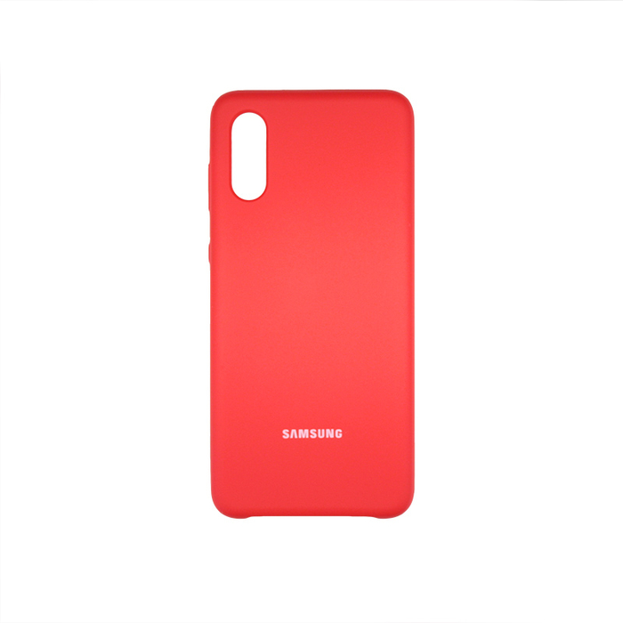 Soft-touch бампер Silicone Cover для Samsung Galaxy A02 / M02 красный