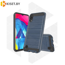 Силиконовый чехол Brushed Line Case для Samsung Galaxy A10 синий
