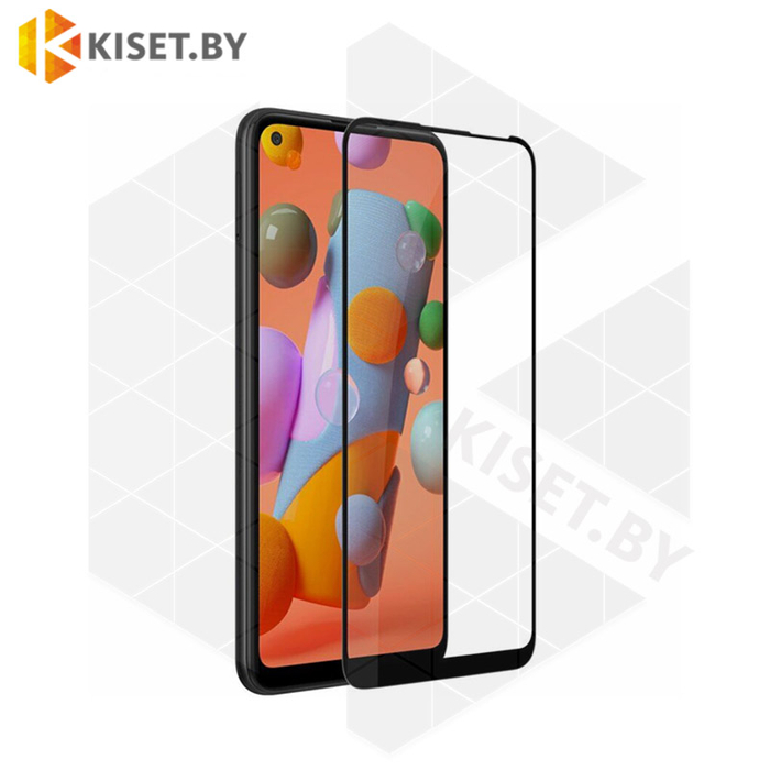 Защитное стекло полной проклейки Full glue для Samsung Galaxy A11 / M11 черное