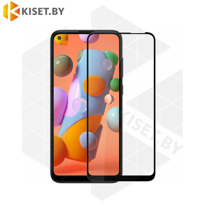 Защитное стекло полной проклейки Full glue для Samsung Galaxy A11 / M11 черное