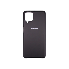 Soft-touch бампер Silicone Cover для Samsung Galaxy A12 / M12 / F12 черный