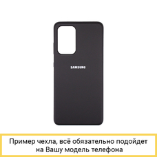 Soft-touch бампер KST Silicone Cover для Samsung Galaxy A12 / M12 / F12 черный с закрытым низом
