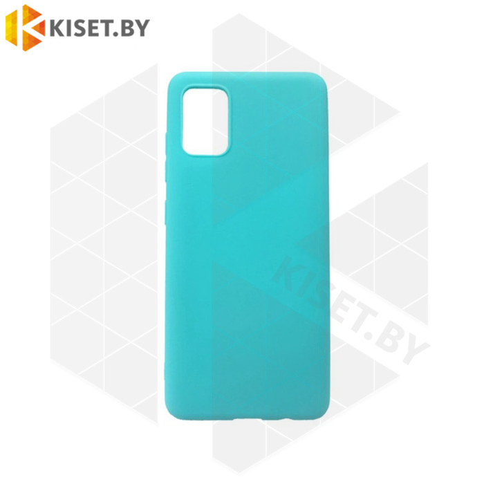 Силиконовый чехол Matte Case для Samsung Galaxy A41 голубой