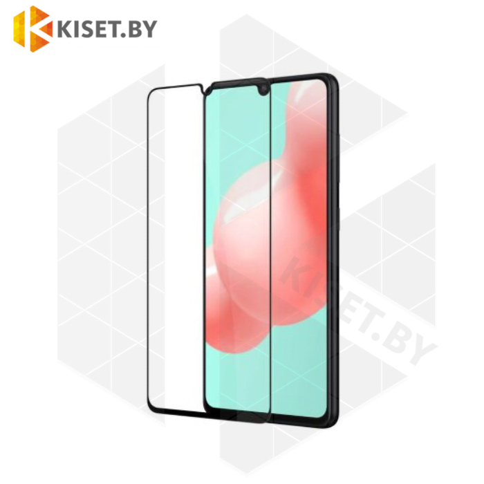 Защитное стекло полной проклейки Full glue для Samsung Galaxy A41 черное