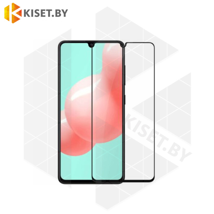 Защитное стекло полной проклейки Full glue для Samsung Galaxy A41 черное