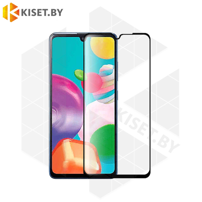 Защитное стекло полной проклейки Full glue для Samsung Galaxy A42 черное