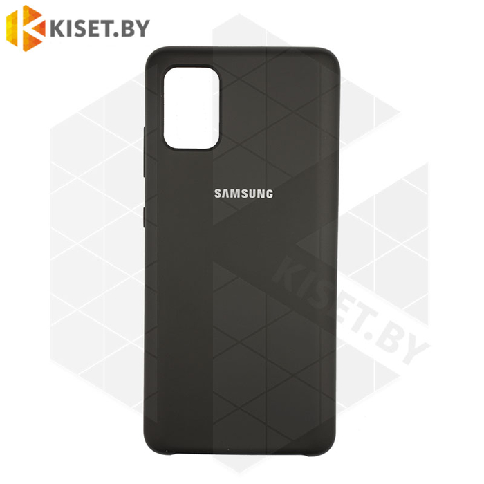 Soft-touch бампер Silicone Cover для Samsung Galaxy A51 (2020) черный