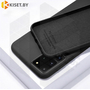 Soft-touch бампер Silicone Cover для Samsung Galaxy A51 (2020) черный с закрытым низом