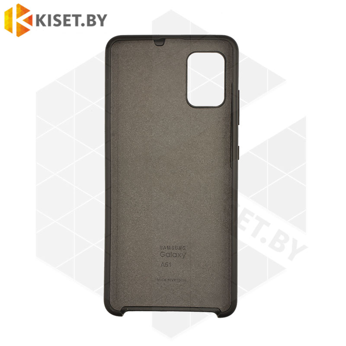 Soft-touch бампер Silicone Cover для Samsung Galaxy A51 (2020) черный