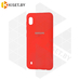 Soft-touch бампер KST Silicone Cover для Samsung Galaxy A01 (A015) 2020 красный с закрытым низом