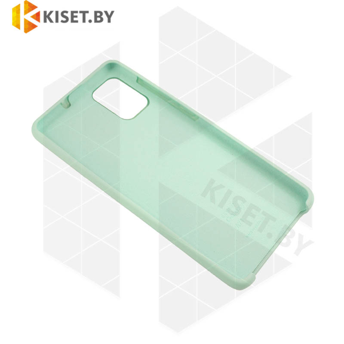 Soft-touch бампер Silicone Cover для Samsung Galaxy A71 (2020) бирюзовый