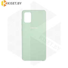 Soft-touch бампер Silicone Cover для Samsung Galaxy A71 (2020) бирюзовый
