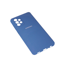 Soft-touch бампер KST Silicone Cover для Samsung Galaxy A72 синий с закрытым низом