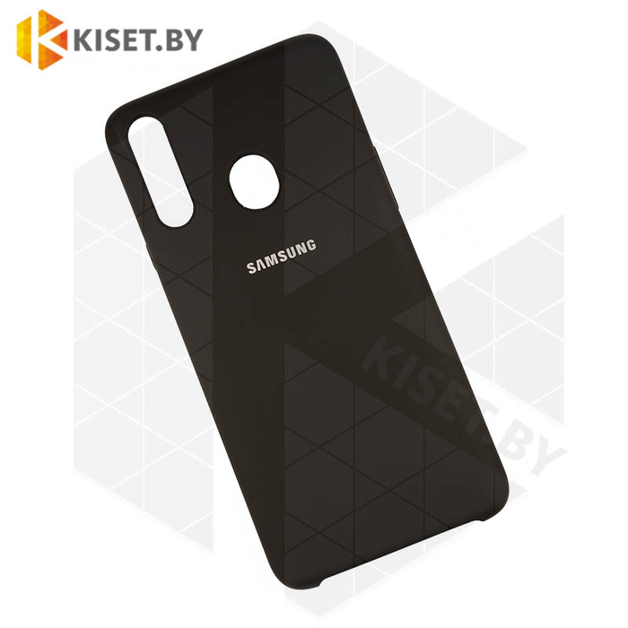 Soft-touch бампер Silicone Cover для Samsung Galaxy A20S / A207 черный