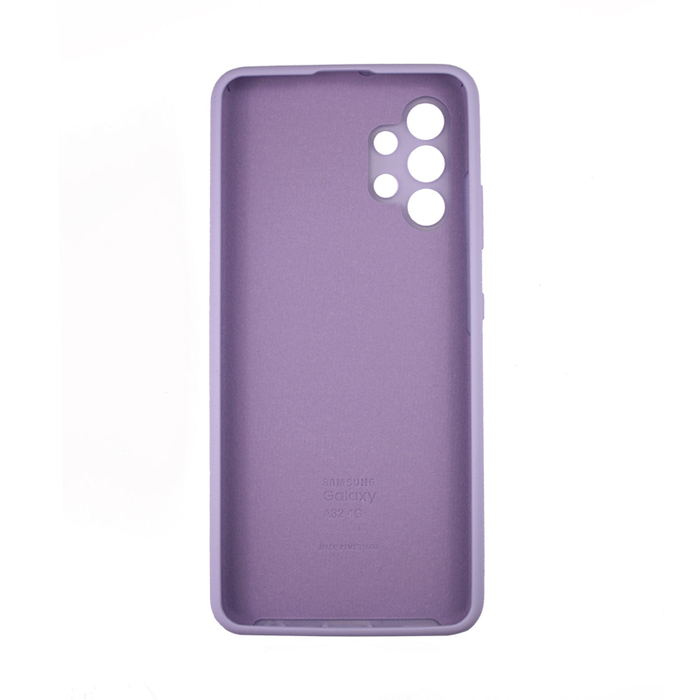 Soft-touch бампер Silicone Cover для Samsung Galaxy A32 4G фиалковый с закрытым низом