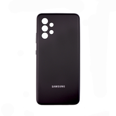 Soft-touch бампер Silicone Cover для Samsung Galaxy A32 4G черный с закрытым низом
