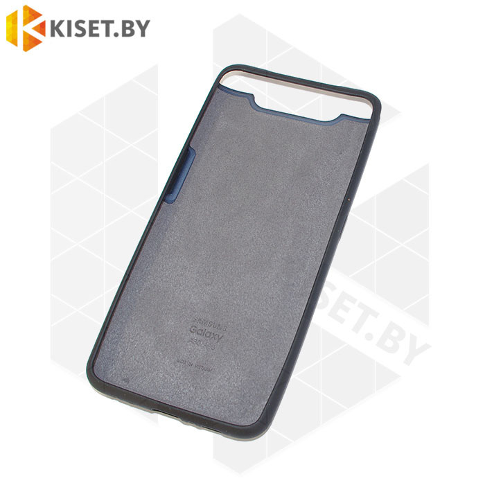Soft-touch бампер Silicone Cover для Samsung Galaxy A80 / A90 черный