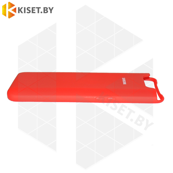 Soft-touch бампер Silicone Cover для Samsung Galaxy A80 / A90 красный