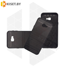 Силиконовый чехол Brushed Line Case для Samsung Galaxy J6 Plus черный