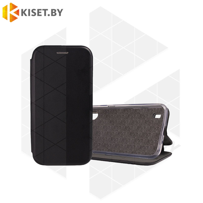 Чехол-книжка Book Case 3D с визитницей для Samsung Galaxy M01 черный
