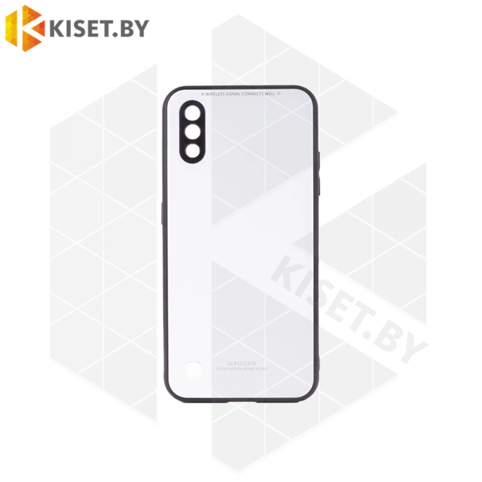 Чехол-бампер Glassy Case для Samsung Galaxy M01 белый